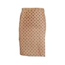 Moschino Cheap and Chic Polka Printed calf leather Skirt