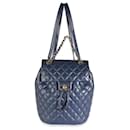 Chanel Navy Quilted Lambskin Small Urban Spirit Backpack