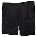 Stone Island Cargo Shorts in Black Cotton 