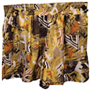 Fendi Printed Shorts in Yellow Silk