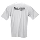 Balenciaga Political Campaign T-Shirt in White Cotton