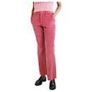 Pantalon évasé en velours côtelé rose - taille UK 8 - Etro