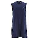 Tommy Hilfiger Womens Logo Tape A Line Dress in Navy Blue Polyester