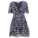 Tommy Hilfiger Womens Paisley Short Sleeve Dress in Blue Viscose