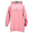 Tommy Hilfiger Damen Logo Hoody Boyfriend Fit Kleid aus rosa Baumwolle