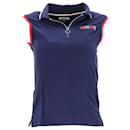 Tommy Hilfiger Womens Sleeveless Cotton Polo in Blue Cotton