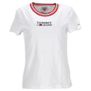 Camiseta feminina com logotipo de algodão puro - Tommy Hilfiger
