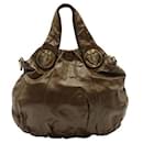 Vintage Dark Brown Hobo Bag with Golden Elements - Gucci