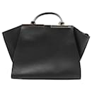 Black 3Jours Leather Handbag - Fendi