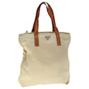 PRADA Hand Bag Nylon Beige Auth bs11811 - Prada