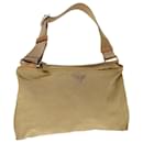 PRADA Shoulder Bag Nylon Beige Auth 65449 - Prada