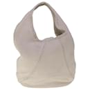 BOTTEGAVENETA INTRECCIATO Hobo Shoulder Bag Leather White Auth am5711 - Autre Marque