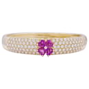 Van Cleef & Arpels yellow gold bracelet, diamants, pink sapphires. - Autre Marque