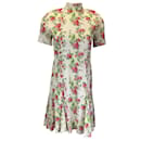 Emilia Wickstead Ivory Multi Floral Printed Short Sleeved Cotton Dress - Autre Marque