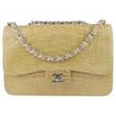 Chanel Beige Jumbo Classic Single Flap Bag