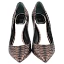 Dior Black/Brown Cherie Pointed Toe Pumps