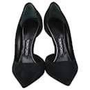 Zapatos de tacón D'orsay de ante negro de Tom Ford