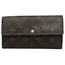 Braune lange Brieftasche mit Louis Vuitton-Monogramm Sarah