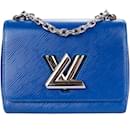 Louis Vuitton Blue Epi Leather Twist PM Crossbody Bag