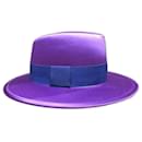 Cappello Fedora viola di Saint Laurent