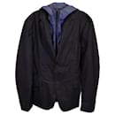 Prada Blazer-Style Hoodie Jacket in Black Polyamide