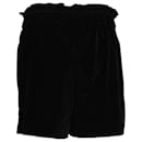 Red Valentino Elastic-Waist Shorts in Black Velvet