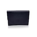 Pochette vintage en cuir noir avec logo YSL - Yves Saint Laurent