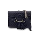 Black Microssima Leather Mini Emily Shoulder Bag - Gucci