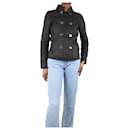 Black quilted crop jacket - size UK 8 - Burberry