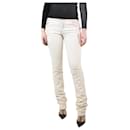 Jeans creme com costura contrastante - tamanho UK 8 - Stella Mc Cartney