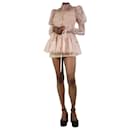 Vestido mini de encaje rosa - talla UK 6 - Alexander Mcqueen