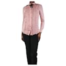 Chemise à volants en soie rose - taille UK 6 - Gucci