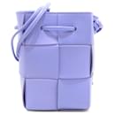 Bottega Veneta Purple Mini Intrecciato Cassette Bucket Bag