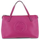 Gucci Pink Leather Soho Handbag
