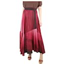 Red tiered wrap midi skirt - size S - Autre Marque