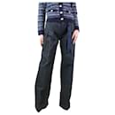 Dark blue belted jeans - size UK 12 - Evisu
