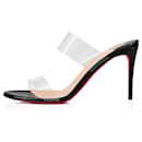 Just Nothing 85 mm Sandals - PVC and patent calf - Black - Women - Christian Louboutin