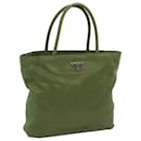 PRADA Hand Bag Nylon Green Auth 66142 - Prada