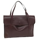 CARTIER Tote Bag Leather Red Auth bs11845 - Cartier