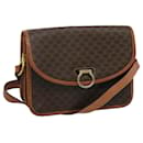 CELINE Macadam Canvas Shoulder Bag PVC Leather Brown Auth 65289 - Céline