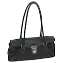 PRADA Shoulder Bag Nylon Leather Black Auth bs11810 - Prada