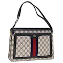 GUCCI GG Supreme Sherry Line Shoulder Bag PVC Red Navy 41 02 013 Auth yk10438 - Gucci