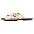 Brown criss-cross flat sandals - size EU 40 - Marni