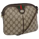 GUCCI GG Supreme Web Sherry Line Shoulder Bag Beige 904 02 047 Auth yk10435 - Gucci