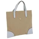 PRADA Hand Bag Canvas Beige Auth am5651 - Prada