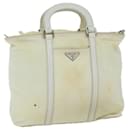 Prada Hand Bag Nylon 2way White Auth 65956