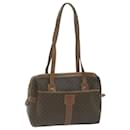 CELINE Macadam Canvas Shoulder Bag PVC Leather Brown Auth 65957 - Céline