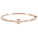 TIFFANY & CO. Tiffany T Hinged Bracelet in 18k Rose Gold 0.33 ctw - Tiffany & Co