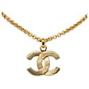 Colar de Pingente Chanel Gold CC