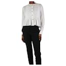Cream pleated cotton shirt - size UK 6 - Isabel Marant